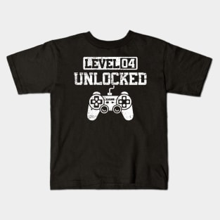 Level 4 Unlocked Celebrate 4th Wedding Kids T-Shirt